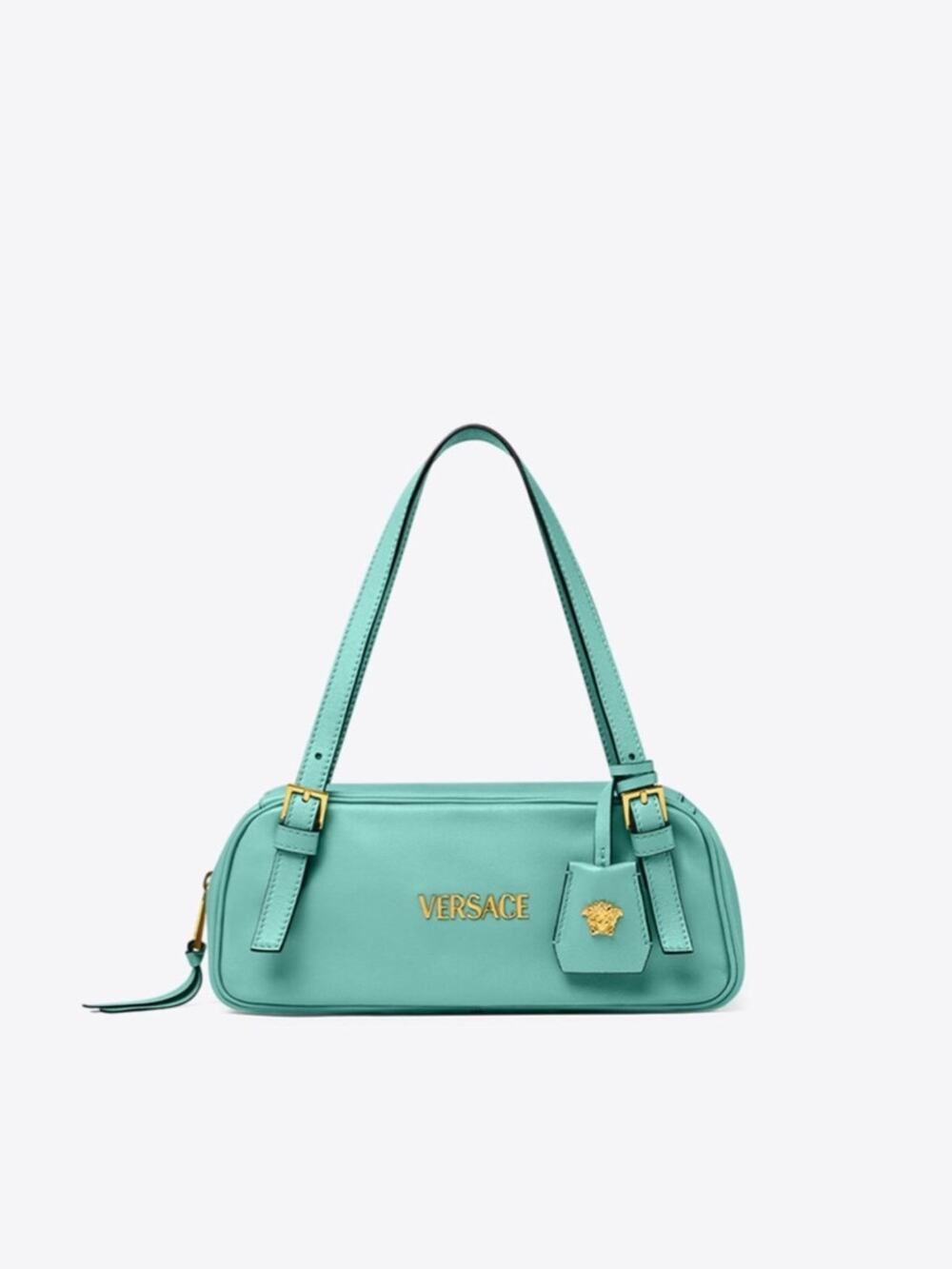 Versace tag shoulder bag leather green NEW